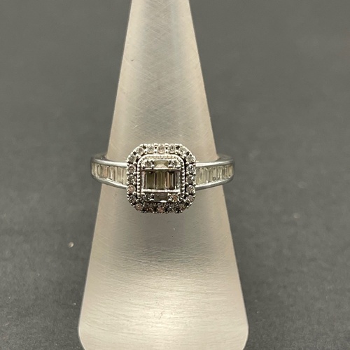 Ladies 9ct White Gold Diamond Engagement Ring