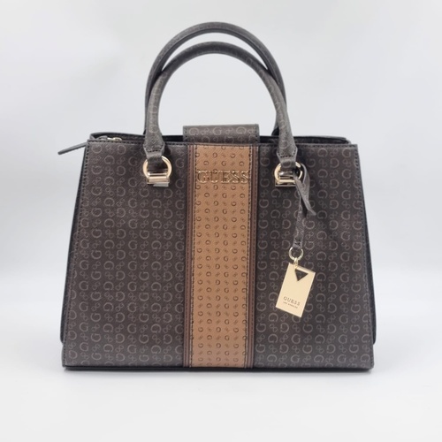 GUESS Suma Satchel Handbag CML Leather Tote SG947806 Stylish Purse