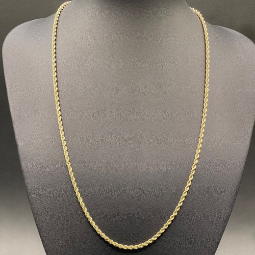 Ladies 18ct Yellow Gold Twist Rope Link Necklace