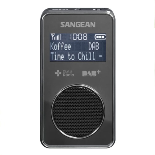 Sangean DPR-35 DAB+ FM Pocket Radio Black LCD Display Rechargeable
