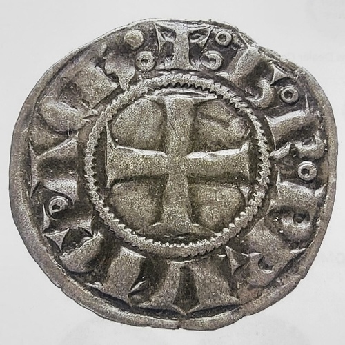 Crusader States Achaea Charles I de Anjou AR Denier Tournois 1278-85 Coin