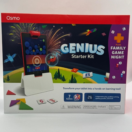 Osmo Genius Starter Kit and Family Game Night 7 Games for Fire Tablet