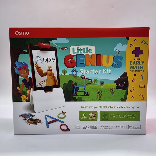 Osmo Little Genius Starter Kit and Early Math Fire Tablet Learning Game