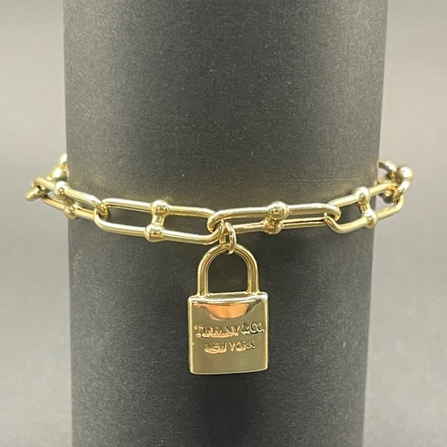 Ladies 18ct Yellow Gold Paperclip Link Bracelet