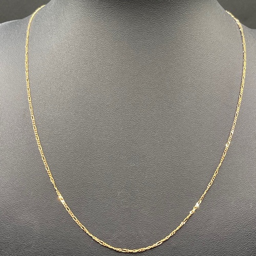 Unisex 9ct Yellow Gold Figaro Link Necklace