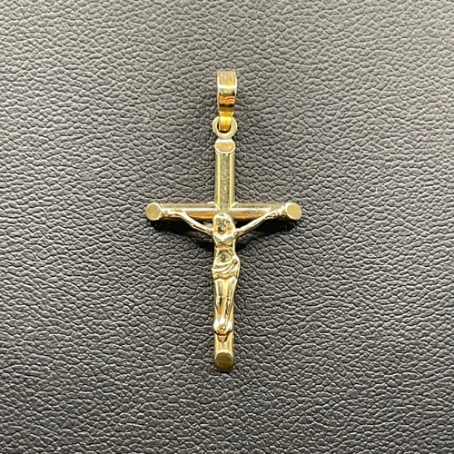 Unisex 9ct Yellow Gold Crucifix Cross Pendant