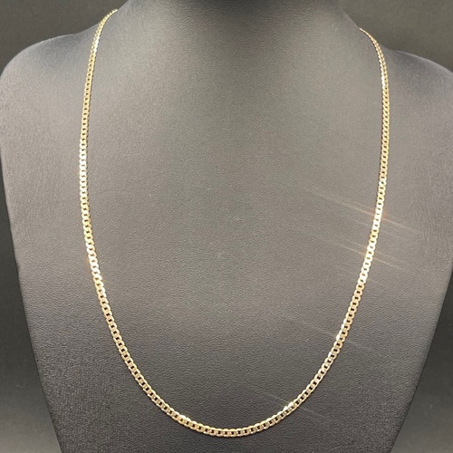 Mens 9ct Yellow Gold Curb Link Necklace