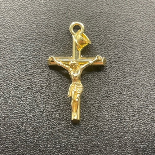 Unisex 14ct Yellow Gold Crucifix Cross Pendant