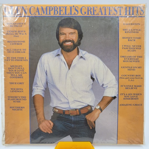 Glen Campbell Greatest Hits 1982 Vinyl LP Country Classic Album Record