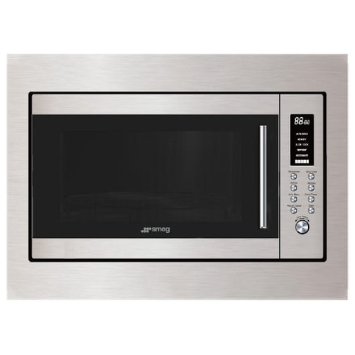 SMEG 31L Built-In Microwave SMO31XT 5 Power Levels 900W with Trim Kit