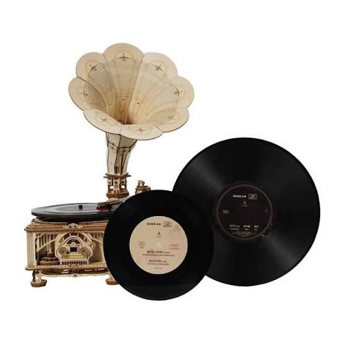 Rokr Mechanical Gear Classical Gramophone Puzzle 3D Wooden Jigsaw
