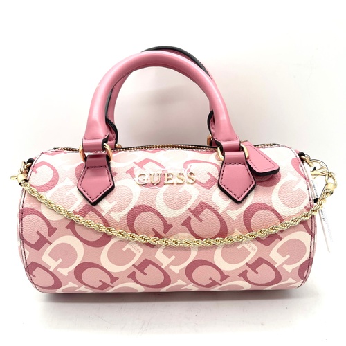 Guess Anessa Cylinder Bag Crossbody Peony Multi Chain Shoulder Purse