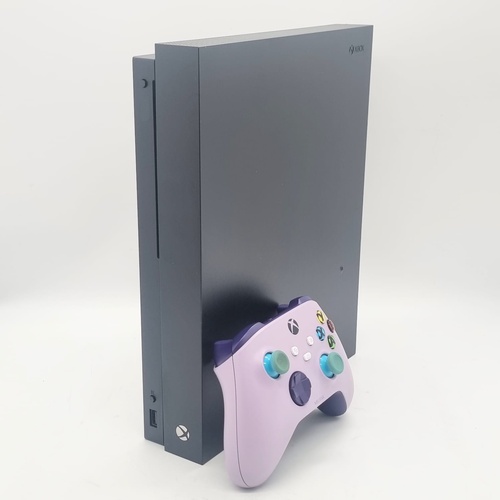 Microsoft Xbox One X Console Black with Purple Wireless Controller