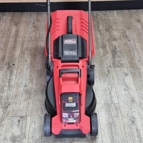 Ozito 18V Cordless Lawn Mower 300mm Cutting 4.0Ah Battery Charger