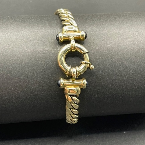 Mens 9ct Yellow Gold Curb Link Bracelet