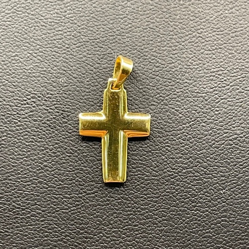 Unisex 18ct Yellow Gold Cross Pendant