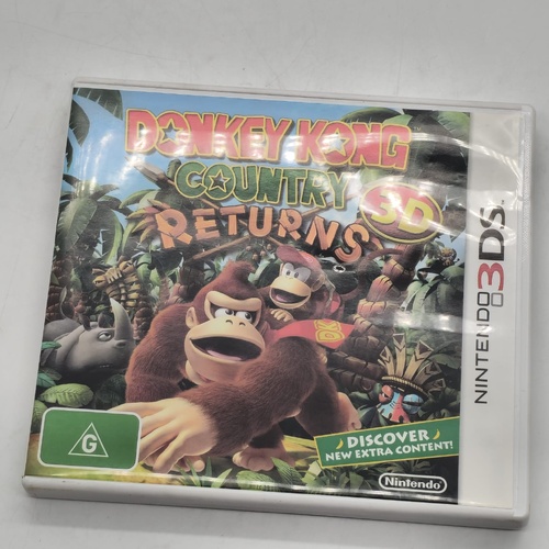 Nintendo Donkey Kong Country Returns 3DS Game Cartridge Platformer