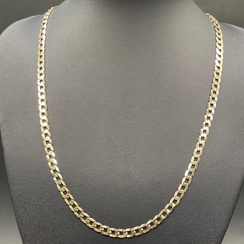 Mens 9ct Yellow Gold Curb Link Necklace