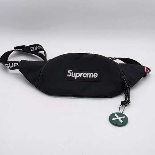 Supreme Small Waist Bag FW22 Black Logo Adjustable Strap Water Resistant