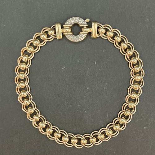 Ladies 9ct Yellow Gold Double Belcher Link Bracelet