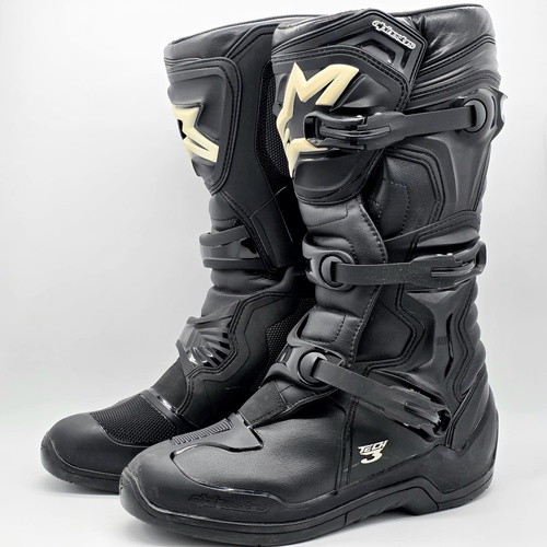 Alpinestars Tech 3 Motocross Boots Black Size US 12 MX Off Road Dirt