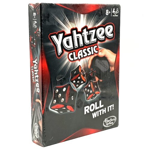 Hasbro Gaming Yahtzee Classic Board Game 5 Dice Shaker 80 Cards