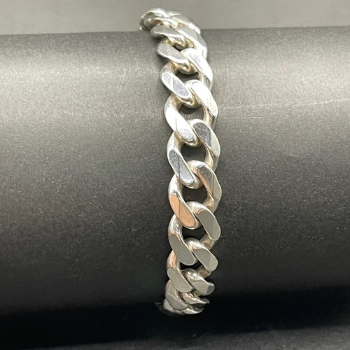 Mens 925 Sterling Silver Curb Link Bracelet