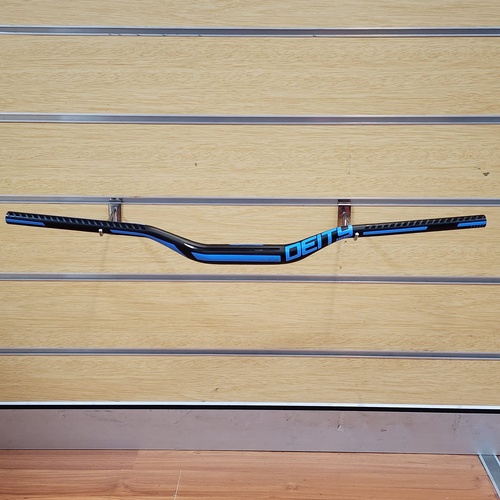 Deity Racepoint Handlebar 800mm 25mm Rise Blue Black Oversized 35mm Bore
