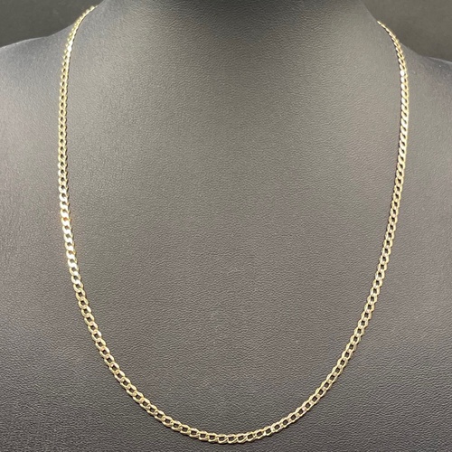 Unisex 9ct Yellow Gold Curb Link Necklace