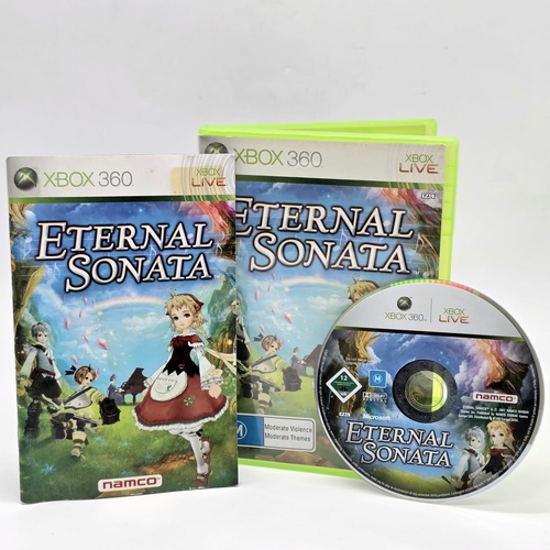 Eternal Sonata Xbox 360 Game RPG Adventure Complete with Manual
