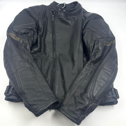 RJays Sports Jacket II Black Leather Motorcycle Jacket Mens Size 38