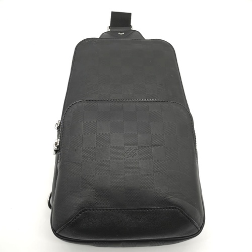 Louis Vuitton Mens Avenue Sling Bag Damier Graphite Canvas Crossbody