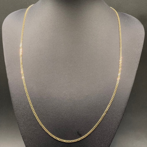 Unisex 18ct Yellow Gold Tight Curb Link Necklace
