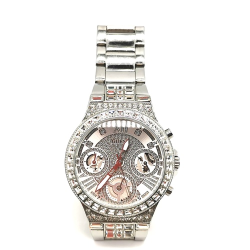 Guess Moonlight Ladies Stainless Steel Silver Dial Watch GW0320L1