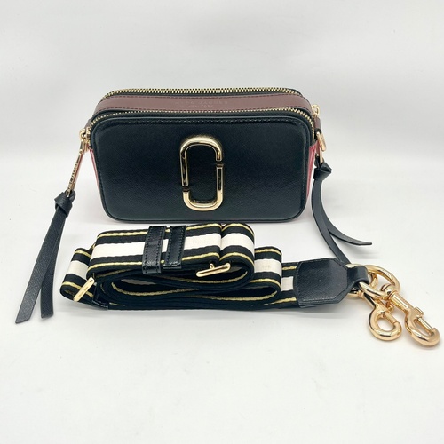 Marc Jacobs Snapshot Camera Bag M0012007-011 Black Red with Strap