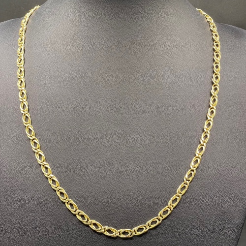 Unisex 18ct Yellow Gold Fancy Link Necklace