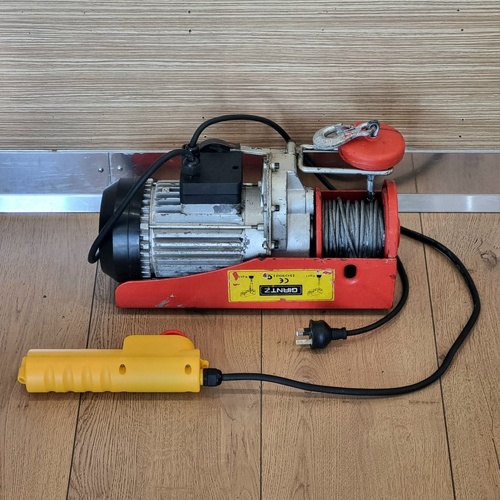 Giantz Electric Hoist Winch 1200W 300kg Load 15m Lift Remote Control Heavy Duty