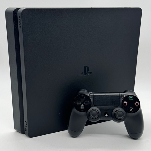 Sony PlayStation 4 Slim 500GB Console Black CUH-2102B with Controller and Leads