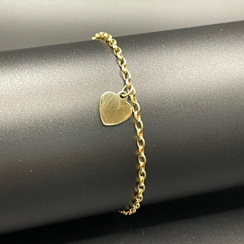 Ladies 9ct Yellow Gold Oval Belcher Link Bracelet
