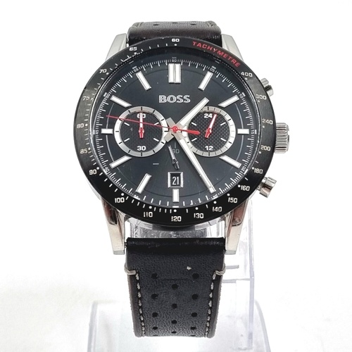 Hugo Boss Allure Chrono Black Dial Mens Watch HB.449.1.34.3673 5 ATM