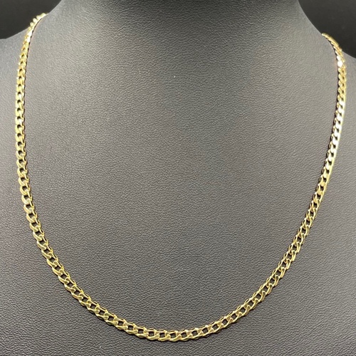 Unisex 9ct Yellow Gold Curb Link Necklace