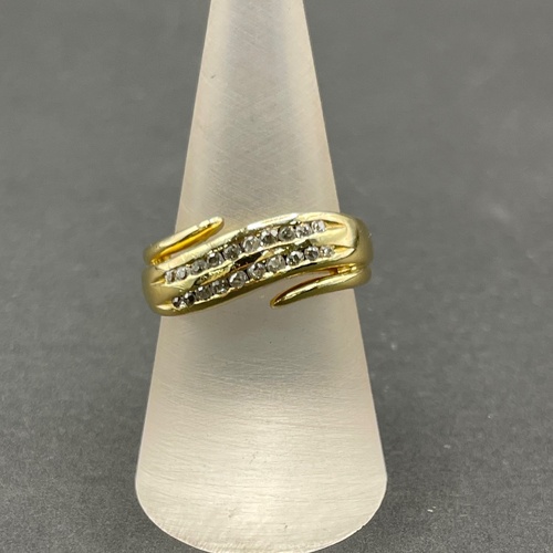 Ladies 18ct Yellow Gold Natural Diamond Ring