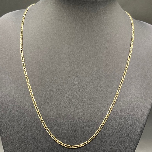 Unisex 9ct Yellow Gold Figaro Link Necklace