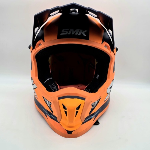 SMK Allterra X-Throttle MA575 Blue Orange Size M Motocross Helmet MX Off Road