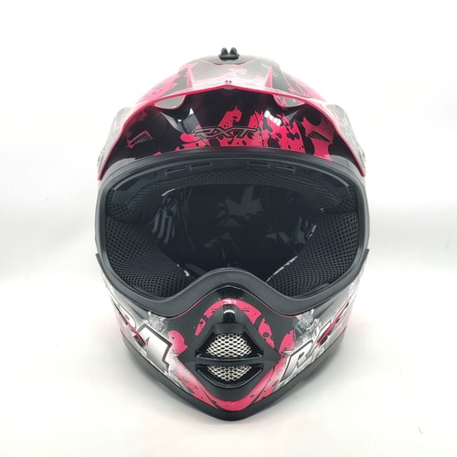 RXT Racer 4 Kids Motocross Helmet XS Magenta Youth Dirt Bike MX Gear A-717K