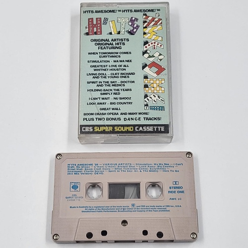 H'its Awesome '86 Cassette Tape Various Artists 1986 Retro Music