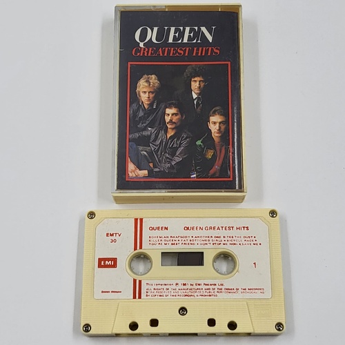 Queen Greatest Hits 1981 Vintage Cassette Tape Rock Classic Album