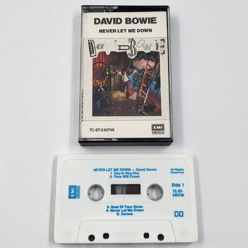 David Bowie Never Let Me Down 1987 Cassette Tape Vintage Music Rare