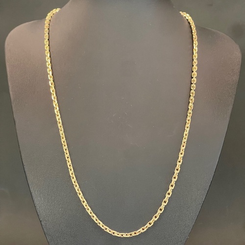 Unisex 9ct Yellow Gold Cable Link Necklace