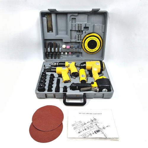 Jutco 40 Piece Air Tool Kit with Case Air Hammer Drill Impact Wrench
